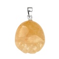 Yellow Jade 22X25MM Children Foot Palm Gemstone Pendantfor Making Jewlery Handmade Cravd Feet