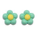 20mm buntes Harz Blumenperle Flatback Zubehör für Studenten Kinder Süße Ohrringe Fingerring machen