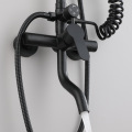 Shower faucet Set Matte Black Triple Function