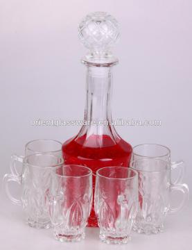 hot selling transparent glass wine bottle set
