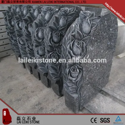 New arrival flamed granite orion blue pearl tombstone