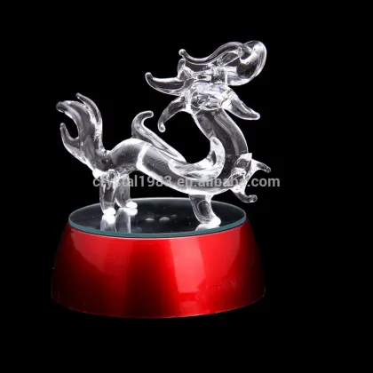 Hot sale chinese zodiac crystal lucky statue chinese dragon wholesale crystal craft gfit furniture