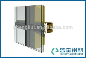 Aluminio Facade Aluminium extrusion Aluminum Curtain Wall Profiles