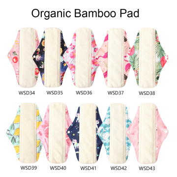 Bamboo Sanitary Pads Regular Flow Pads Bamboo Charcoal Reusable Health Higiene Feminina Menstrual Cloth Maternity Pads S M L XL