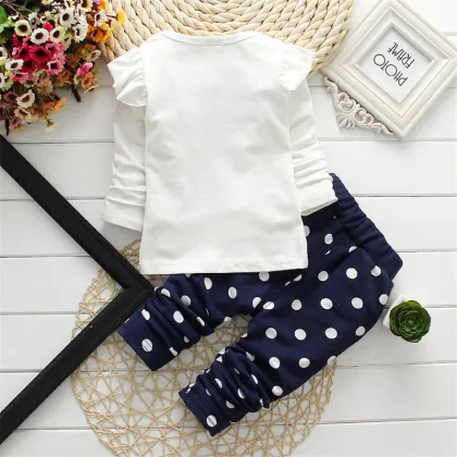2021 New Kids Clothes Girl Baby Long Sleeve Cotton Minnie Casual Suits Baby Clothing Children Sets and Suits