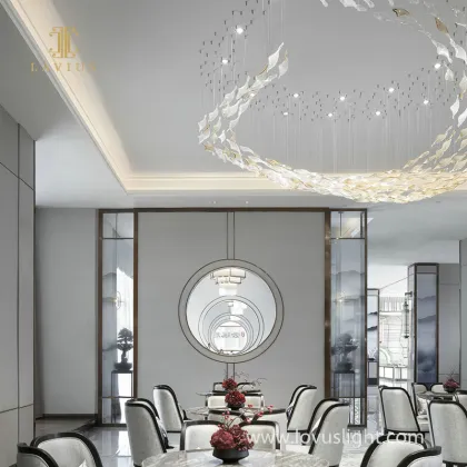 Light luxury villa restaurant chandelier white creative chandelier villa chandelier