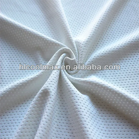 92%coolmax 8%lycra knitted mesh fabric for sportswear