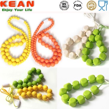 Wholesale BPA Free Silicone Baby Amber Necklace