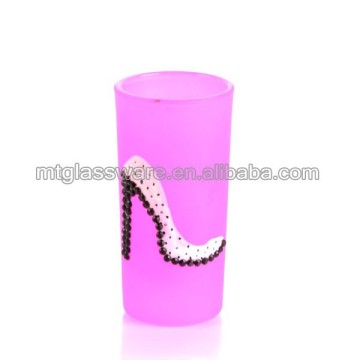pouplar custom 2 ounce shot glass pink with shoes