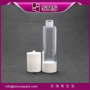 China round shape airless serum airless luxury cosmetic bottles
