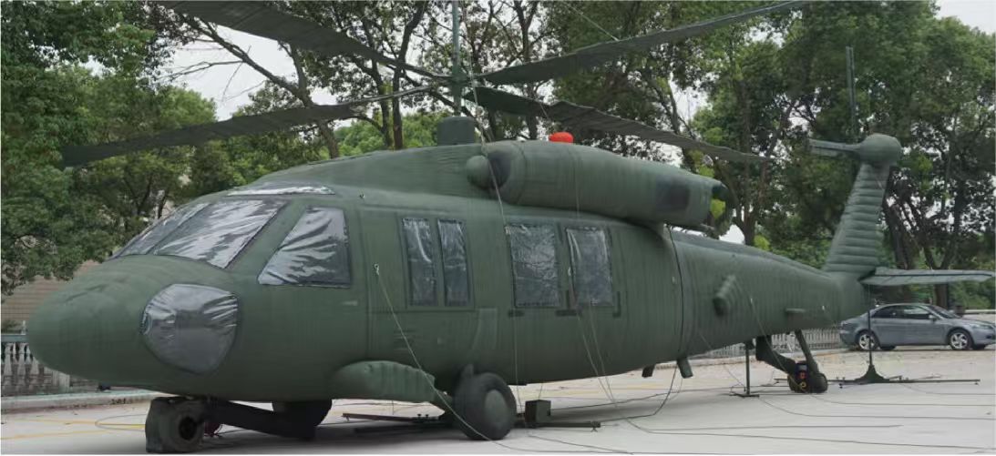 Inflatable Su-27-style fighter decoy