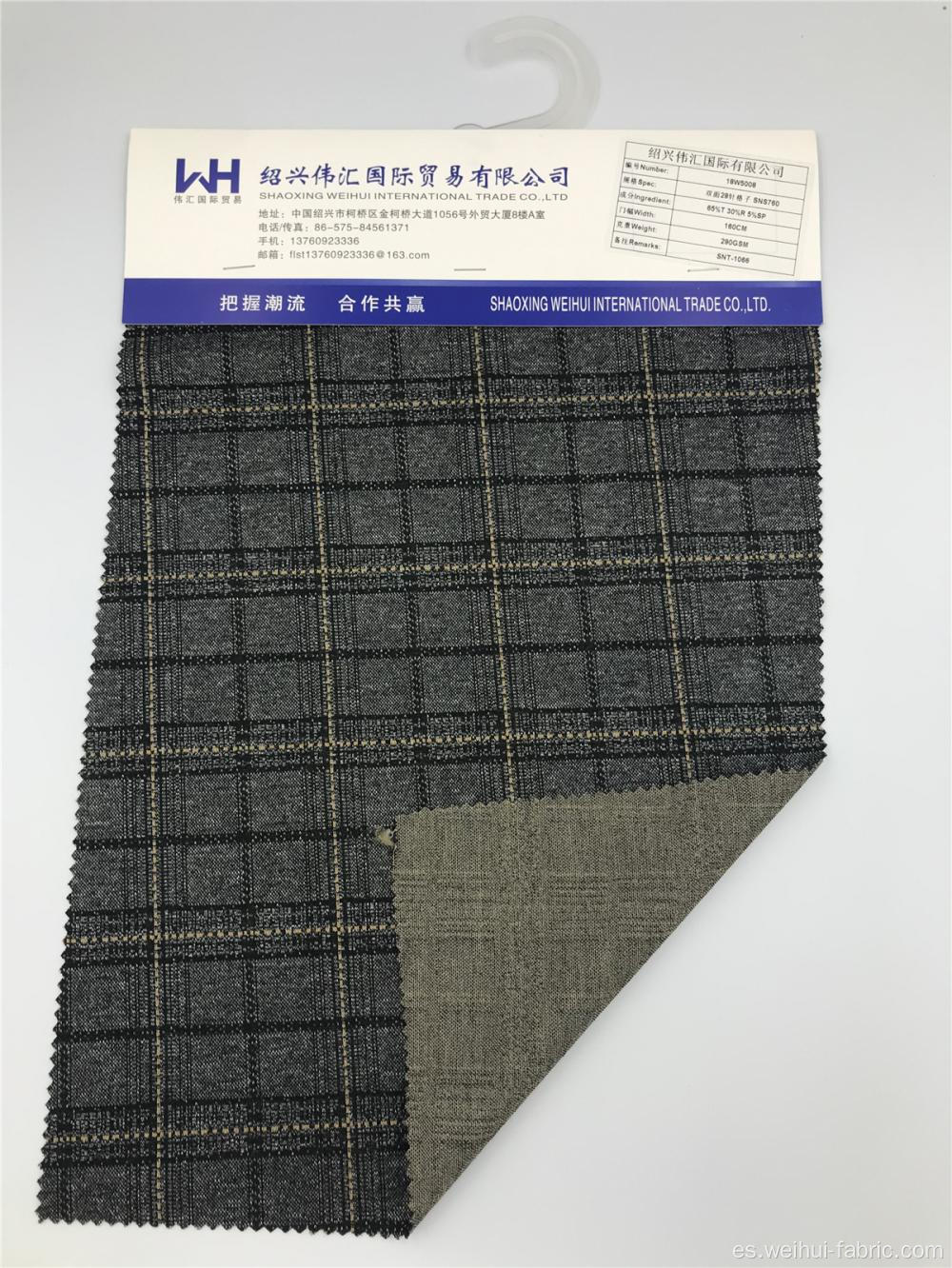 Tejido de doble cara tejido 290GSM T / R / SP Check Fabrics