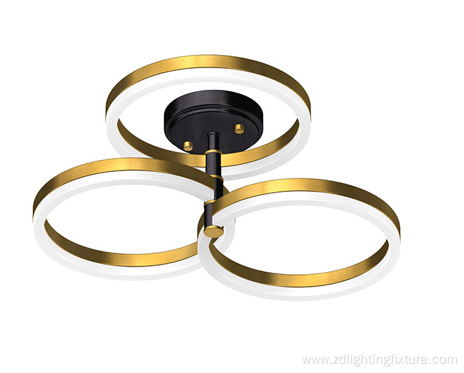 Modern Stylish Gold LED Semi-flush Mount