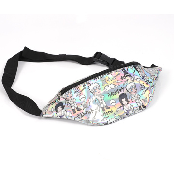 Silver Children&#39;s Fanny Pack impermeable Pu Fanny Pack Pu Fanny