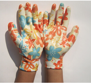 Safety, Working, PVC Cotton, Nylon Gloves (SYST05)