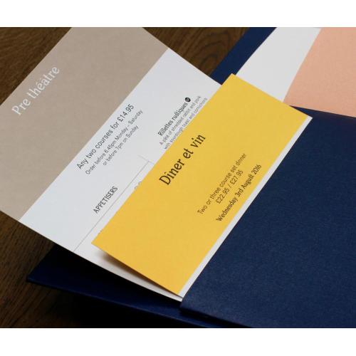 Food a4 paper custom menu covers for restaurant