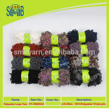 knitting loop fancy yarn new design polyester yarn made in china fluffy scarf yarn