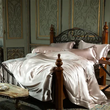 Customized Luxury Pure Mulberry Silk Bedding Set - Silk Flat Sheet Factory