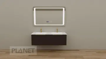 Double Sinks Smart Mirror Bathroom Vanity Cabinets