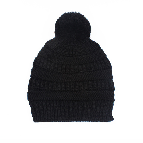 Beanie Hats Custom Anti-pilling Wool Acrylic Knitted Pom Pom Beanie Manufactory