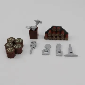 Compatible for Locking MOC The Big Tree Stump Axe Saw Weapon Building Blocks Toys for Children Assemble City DIY Parts Gifts