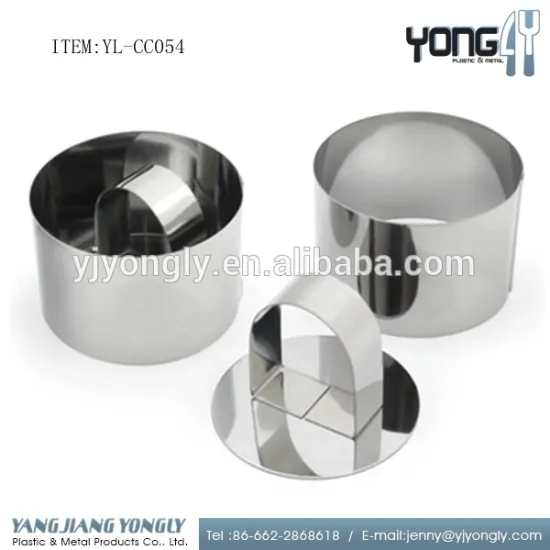 with Pusher Cake ring Stainless Steel Mini Pastry Cutter