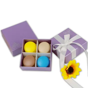 Luxury Lid And Base Macarons Box For Wedding