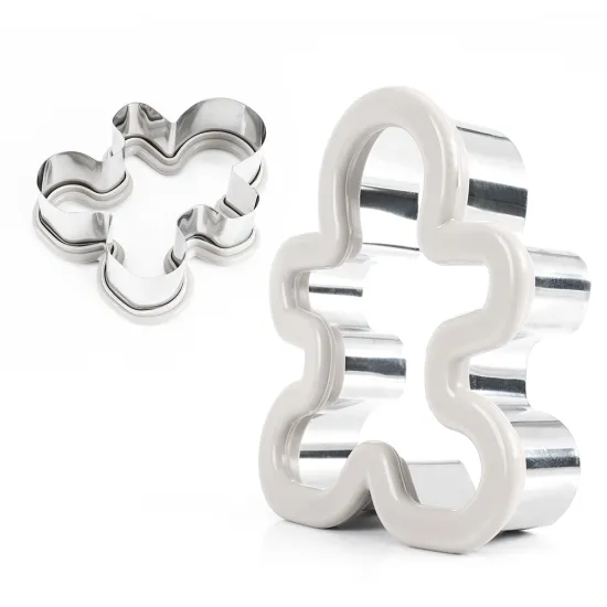 Christmas Gingerbread Man Cookie Cutters: Multi-Shaped Gingerbread Men Biscuit Molds for Festive Baking