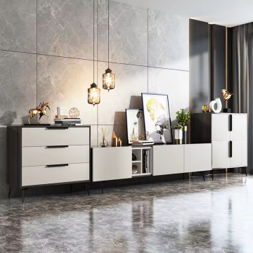 Modern Minimalist Nordic TV Cabinet Combination for Small Apartments