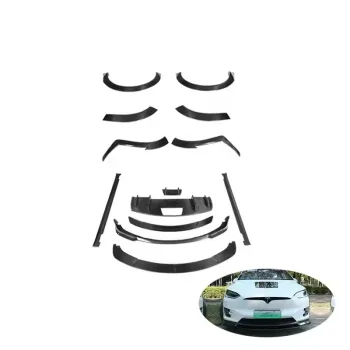 Carbon Fiber Widebody Bodykit for Tesla Model X AERO: Lip, Fender Flares, Side Skirts, Spoiler, Rear Diffuser