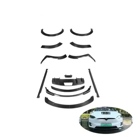 Carbon Fiber Widebody Bodykit for Tesla Model X AERO: Lip, Fender Flares, Side Skirts, Spoiler, Rear Diffuser