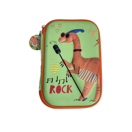 China Factory Wholesale: Cute School Kids' Cartoon Dinosaur 3D Pencil Case and Stationery Gift Set