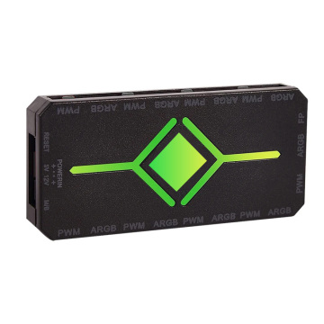 Low Price Black PWM 1-9 Port Magnetic Fan Hub Splitter with Remote SATA ARGB Hub