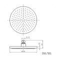 Pommeau de douche à effet pluie rond en laiton