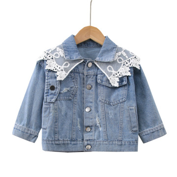 Girls Denim Jacket Similar To Stitching Collar