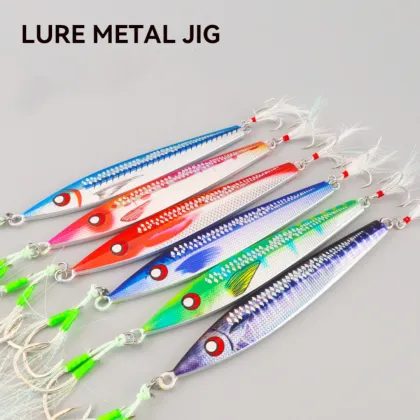 OEM 3D Print Slow Sinking Saltwater Luminous Jigs for Fishing Lures (40g-200g)