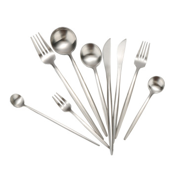 Set Perjanjian Pernikahan Matte Stainless Steel - Set Hot Penjualan Portugis Pisau Gaya Garpu Sendok Sendok