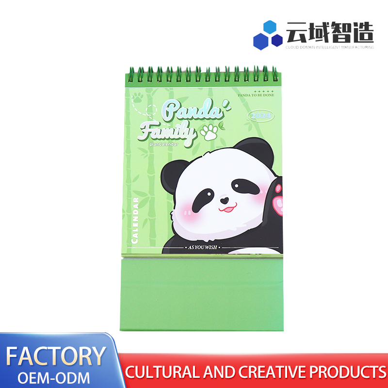Adorável calendário de mesa Panda para organização diária