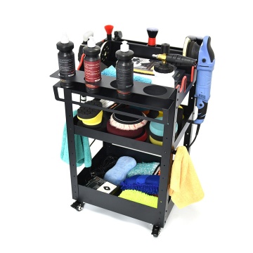 3 Tier Car Detailing Cart with Care Products Organizer