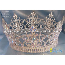 Completo ronda concurso Tiaras coronas AB Rhinestone