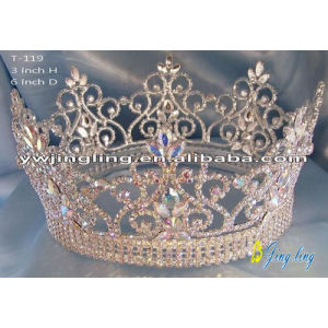 AB Rhinestone Full Round Pageant Tiaras Crowns