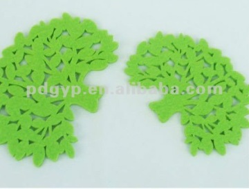 Newest style laser cutting felt coaster