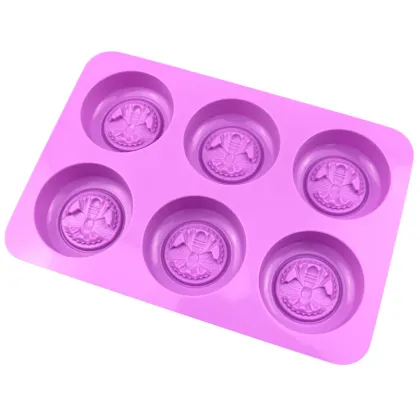JOYWAVE 6-Cavity Bee Honeycomb Soap & Baking Molds