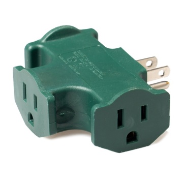 Grüner 3-Wege-Splitteradapter