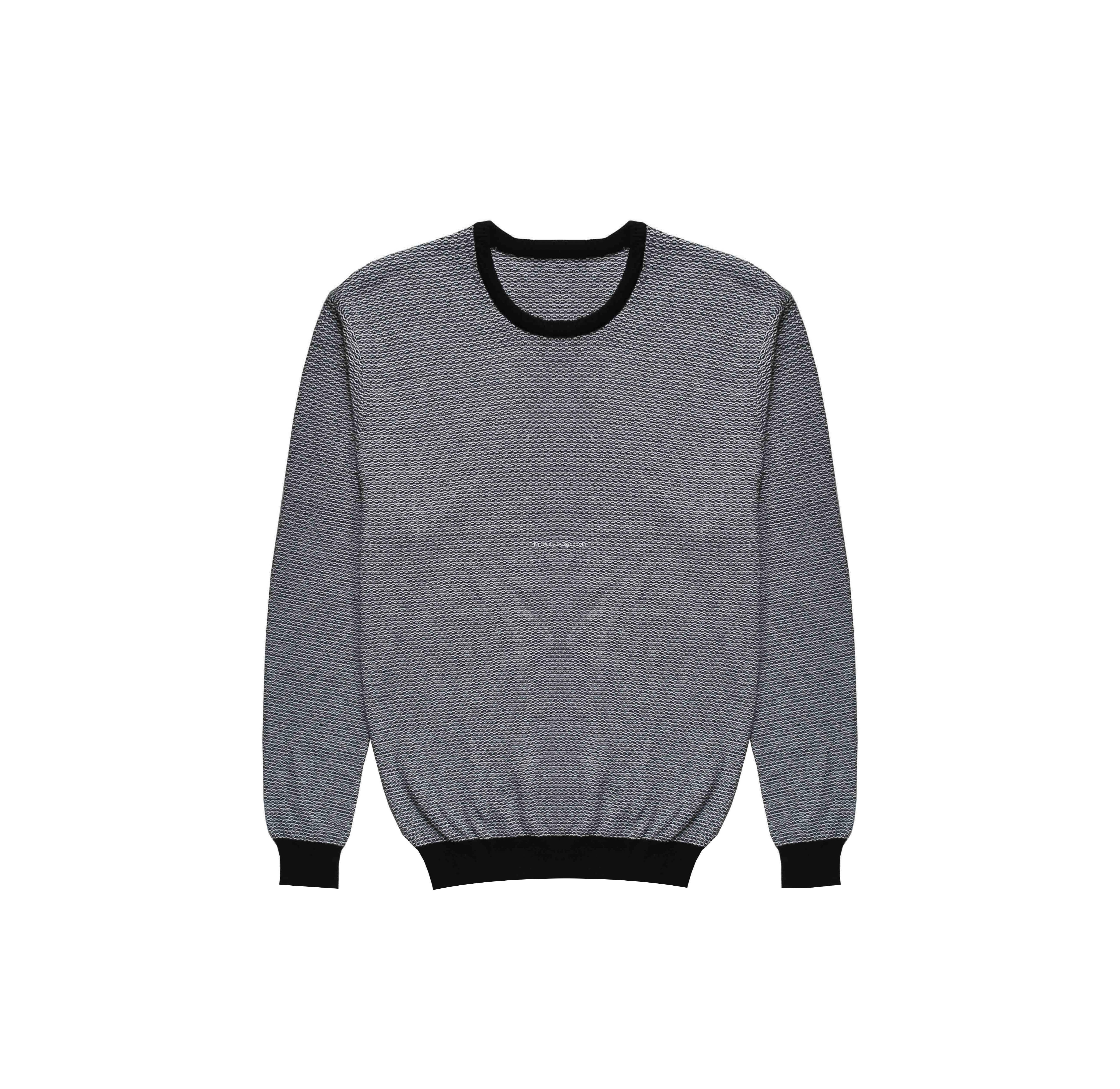 Men's Classic Knitted Purl Stitch Sweater Crewneck Pullover