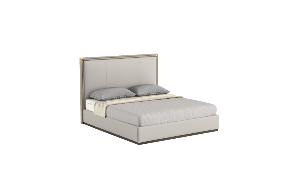 Full Bed Frame Platform Bed with Fabric Upholstered