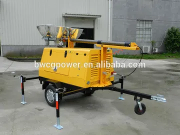 Portable construction light tower generator