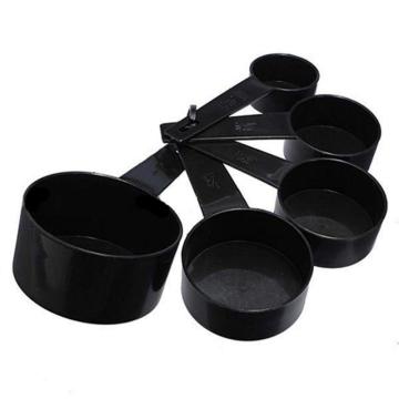 10PCS Black Plastic Measuring Spoon Cooking Scoop Set