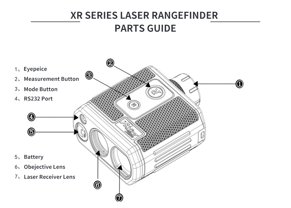 Laser Rangefinder Xr1200a 1 7