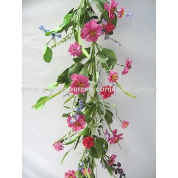 6' Hot Pink Daisy Garland